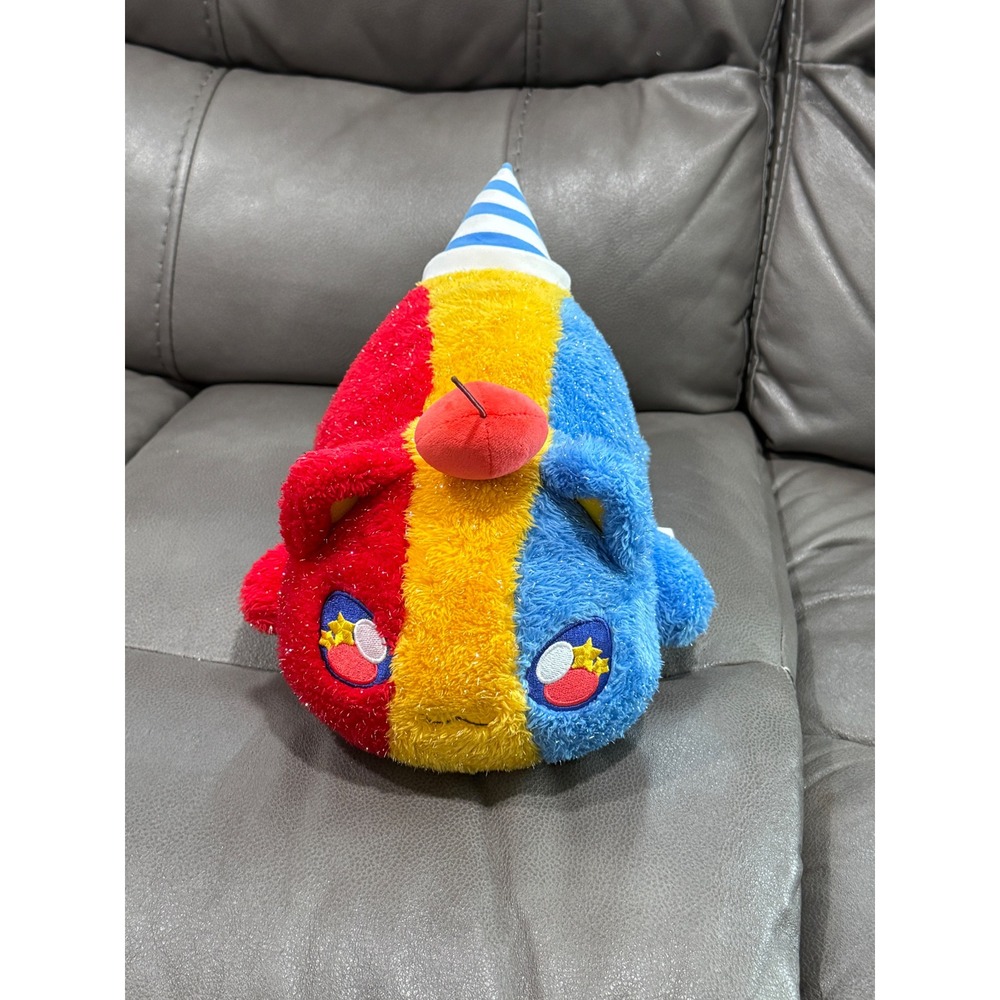 Aphmau MeeMeows Snow Cone Cat Plush Sparkle Red Yellow Blue Stuffed Toy 12"
